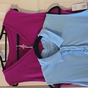 CROFT AND BARROW BRAND WOMEN'S PLUS SIZE PURPLE & BLUE SLEEVELESS TOPS SIZE XXL